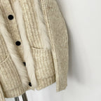 OFTBUY New Fashion Spring Autumn Loose Sweater Female Real Fox Fur Cardigan Clothing Women Button Oversized Knitted Jacket Lady