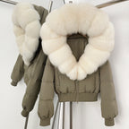 OFTBUY New Warm Thickened Autumn Winter Coat Women Short Real Fox Fur Duck Down Clothes for Women Natural Fur Puffer Coat Female