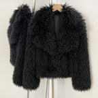 OFTBUY Warm Thicken Luxury Outerwear New Winter Clothes Female Women's Cozy Faux Mongolian Fur Short Coat Teddy Faux Fur Jacket