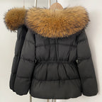OFTBUY Hooded Long Sleeves Real Fur Duck Down Coat Female New Autumn Winter Warm Clothes Women Natural Fox Fur Puffer Jacket