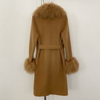 OFTBUY Fashion Natural Mongolia Sheep Fur Wool Jacket New Autumn Winter Clothes Women Lady Warm Long Real Fur Woolen Coat Female