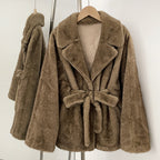 OFTBUY New Autumn Winter Faux Fur Top Clothing Women Long Sleeve Fake Fur Jacket Female Fahsion Thick Warm Artificial Fur Coat