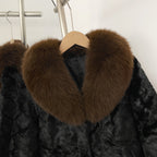 OFTBUY New Winter Thickened Warm Clothes Womwn Short Real Fox Fur Collar Jacket Female Luxury Natural Mink Fur Coat Outerwear