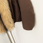OFTBUY New Winter Warm Thickened Clothing Female Natural Fur Puffer Jacket Women's Dcuk Down Coat with Big Real Fox Fur Collar