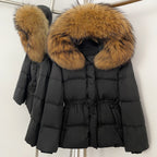 OFTBUY Hooded Long Sleeves Real Fur Duck Down Coat Female New Autumn Winter Warm Clothes Women Natural Fox Fur Puffer Jacket