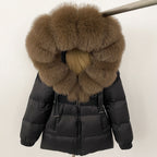 OFTBUY New Winter Clothing Puffer Jacket Women Parkas Waterproof Real Fox Fur Hooded Thick Warm 90% White Duck Down Coat Female