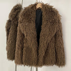 OFTBUY New Winter Clothes Women Fashion Faux Mongolia Sheep Fur Coat Warm Thick Fake Fur Jacket Long Sleeve Artificial Fur Overcoat