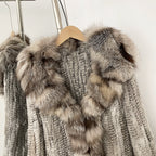 OFTBUY Natural Rabbit Fur Coat Autumn Winter Clothes Women Fashion Luxury Real Fox Fur Jacket Thick Warm Long Sleeve Overcoat