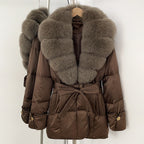 OFTBUY New Women's Winter Down Jacket Real Fox Fur Outer Clothes Female Luxury Duck Down Jacket Feather Coats and Parkas