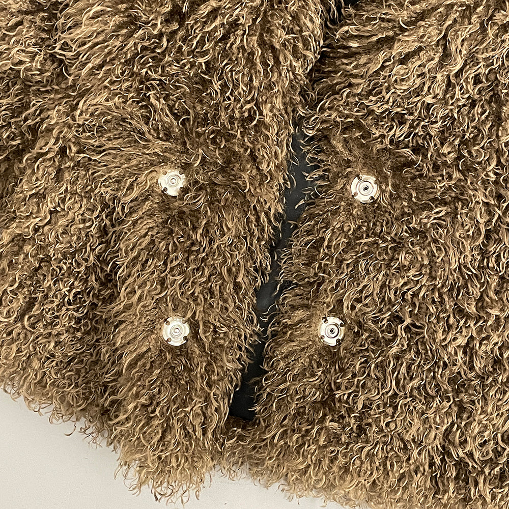 OFTBUY Warm Thicken Luxury Outerwear New Winter Clothes Female Women's Cozy Faux Mongolian Fur Short Coat Teddy Faux Fur Jacket