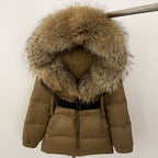 OFTBUY New Winter Clothing Puffer Jacket Women Parkas Waterproof Real Fox Fur Hooded Thick Warm 90% White Duck Down Coat Female