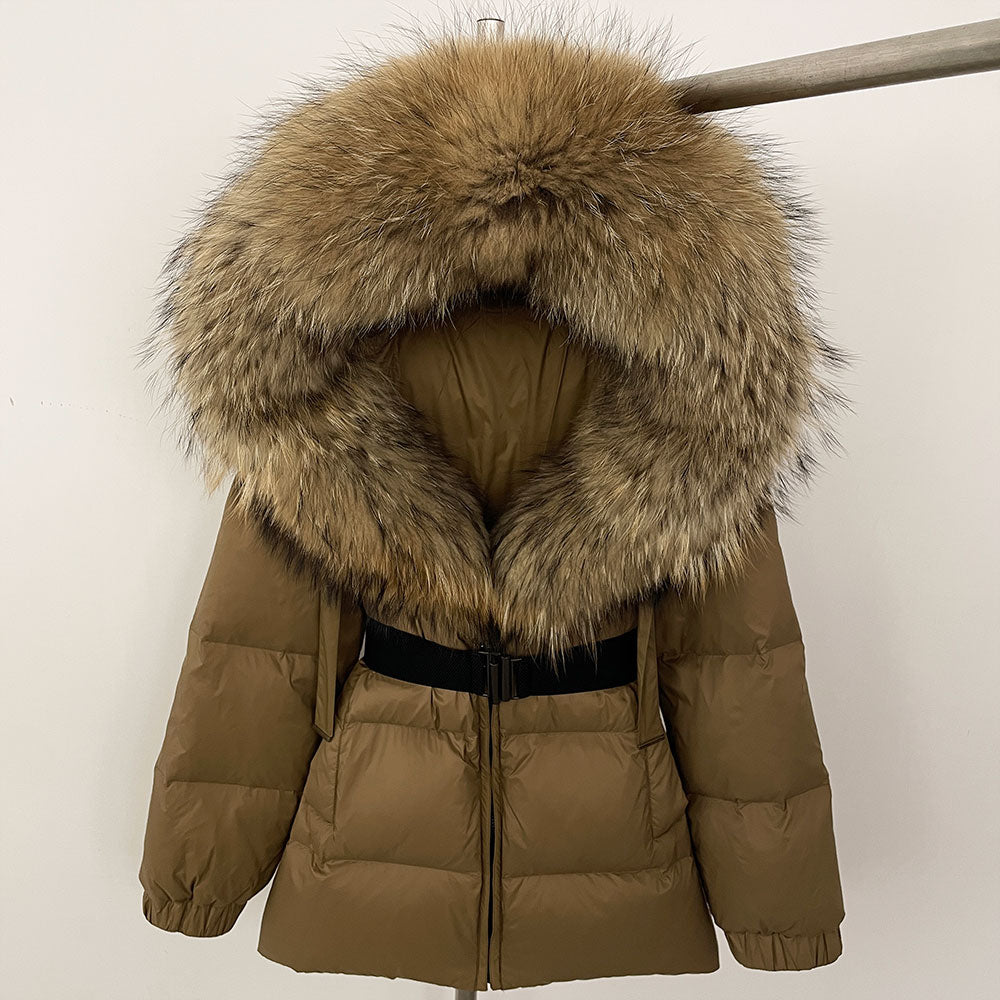 OFTBUY New Winter Clothing Puffer Jacket Women Parkas Waterproof Real Fox Fur Hooded Thick Warm 90% White Duck Down Coat Female