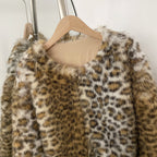 OFTBUY New Autumn Winter Clothing Women Short Thick Warm Artificial Fake Fur Coat Female Luxury Leopard O-neck Faux Fur Jacket