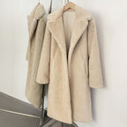 OFTBUY Women's Elegant Luxury Faux Mink Fur Long Coat Artificial Fur Jacket Female Warm Outerwear New Autumn Winter Clothes