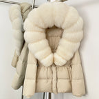 OFTBUY Big Real Fox Fur Collar Duck Down Coat Female New Winter Hooded Warm Down Clothes Women Natural Raccoon Fur Puffer Jacket