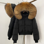 OFTBUY New Winter Short Hooded Top Down Clothes Women Fashion Natural Fox Fur Duck Down Coat Thickened Warm Puffer Jacket Female