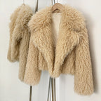 OFTBUY Warm Thicken Luxury Outerwear New Winter Clothes Female Women's Cozy Faux Mongolian Fur Short Coat Teddy Faux Fur Jacket