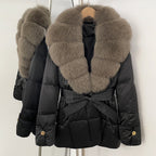 OFTBUY New Women's Winter Down Jacket Real Fox Fur Outer Clothes Female Luxury Duck Down Jacket Feather Coats and Parkas