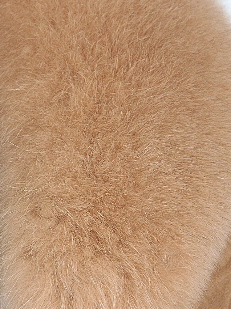 OFTBUY Double-sided Wool Coat Female New Autumn Winter Real Fox Fur Clothes Women Detachable Fur Cuffs Woolen Cashmere Jacket
