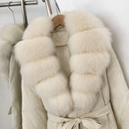 OFTBUY Real Fox Fur Collar Fluffy Puffer Jacket Female New Long Winter Down Clothing Women Thickened Warm White Duck Down Coat