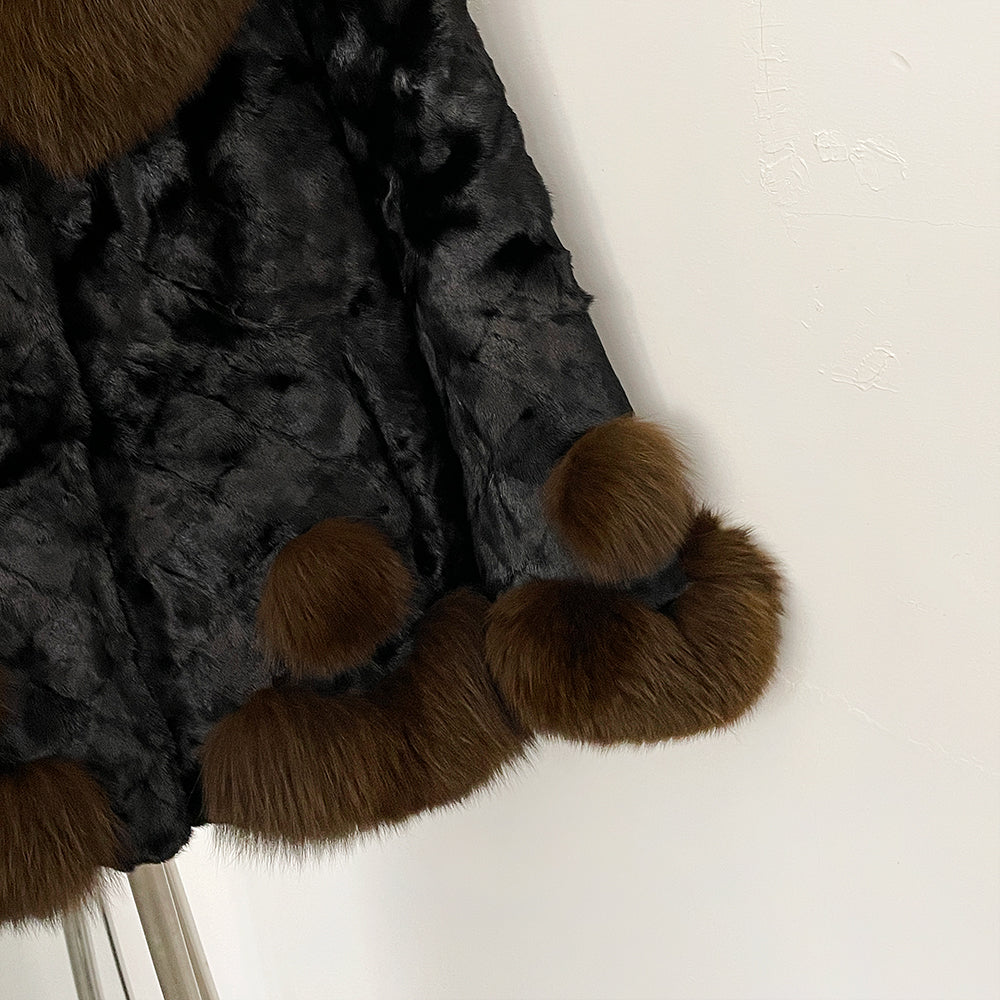 OFTBUY New Winter Thickened Warm Clothes Womwn Short Real Fox Fur Collar Jacket Female Luxury Natural Mink Fur Coat Outerwear