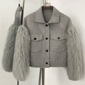 OFTBUY Fashion Thick Warm Real Fur Cashmere Wool Coat Short Mongolia Sheep Fur Wool Jacket Women New Autumn Winter Clothes Lady