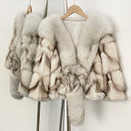OFTBUY New Arrival Women Real Natural Fox Fur Coats Autumn Winter Wholeskin Fox Fur Short Jacket Warm Real Fox Fur Overcoats
