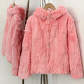 OFTBUY Women's Real Rex Rabbit Fur Vest Stand Collar Zipper Natural Fur Waistcoat Female New Autumn Winter Luxury Outerwear Lady