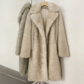 OFTBUY New Winter Clothes Women Fashion Long Warm Faux Fur Jacket Long Sleeve Artificial Fox Fur Coat Female Luxury Fake Fur Coat Lady
