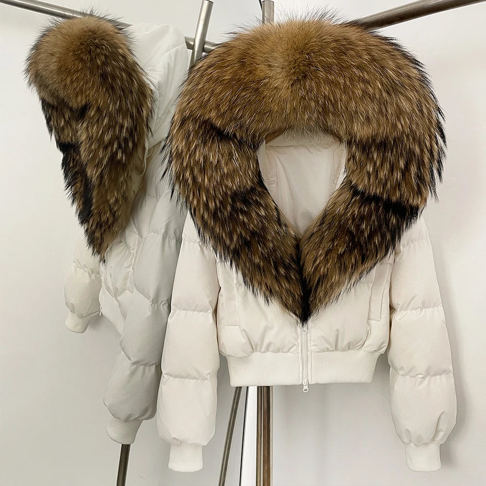 OFTBUY New Warm Thickened Autumn Winter Coat Women Short Real Fox Fur Duck Down Clothes for Women Natural Fur Puffer Coat Female