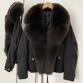 OFTBUY Down Jacket Women Real Fox Fur Collar Autumn Winter White Duck Down Coat Warm Puffer Jacket Female Waterproof  Feathers