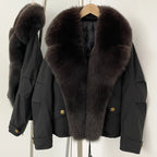 OFTBUY Down Jacket Women Real Fox Fur Collar Autumn Winter White Duck Down Coat Warm Puffer Jacket Female Waterproof  Feathers