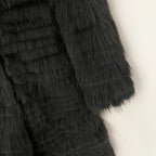 OFTBUY Women's Luxury Black Real Fox Fur Mid-Length Coat Natural Fur Jacket Female New Thick Warm Winter Outerwear for Cold Weather