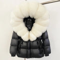 OFTBUY Big Real Fox Fur Coat Autumn Winter Clothes Women Warm Natural Fur White Goose Duck Jacket Female Hooded Puffer Jacket
