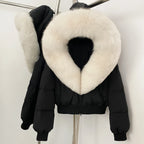OFTBUY New Warm Thickened Autumn Winter Coat Women Short Real Fox Fur Duck Down Clothes for Women Natural Fur Puffer Coat Female