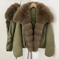 OFTBUY Women's Dcuk Down Coat with Big Real Fox Fur Collar New Winter Warm Thickened Clothing Female Natural Fur Puffer Jacket