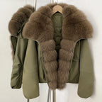 OFTBUY Women's Dcuk Down Coat with Big Real Fox Fur Collar New Winter Warm Thickened Clothing Female Natural Fur Puffer Jacket
