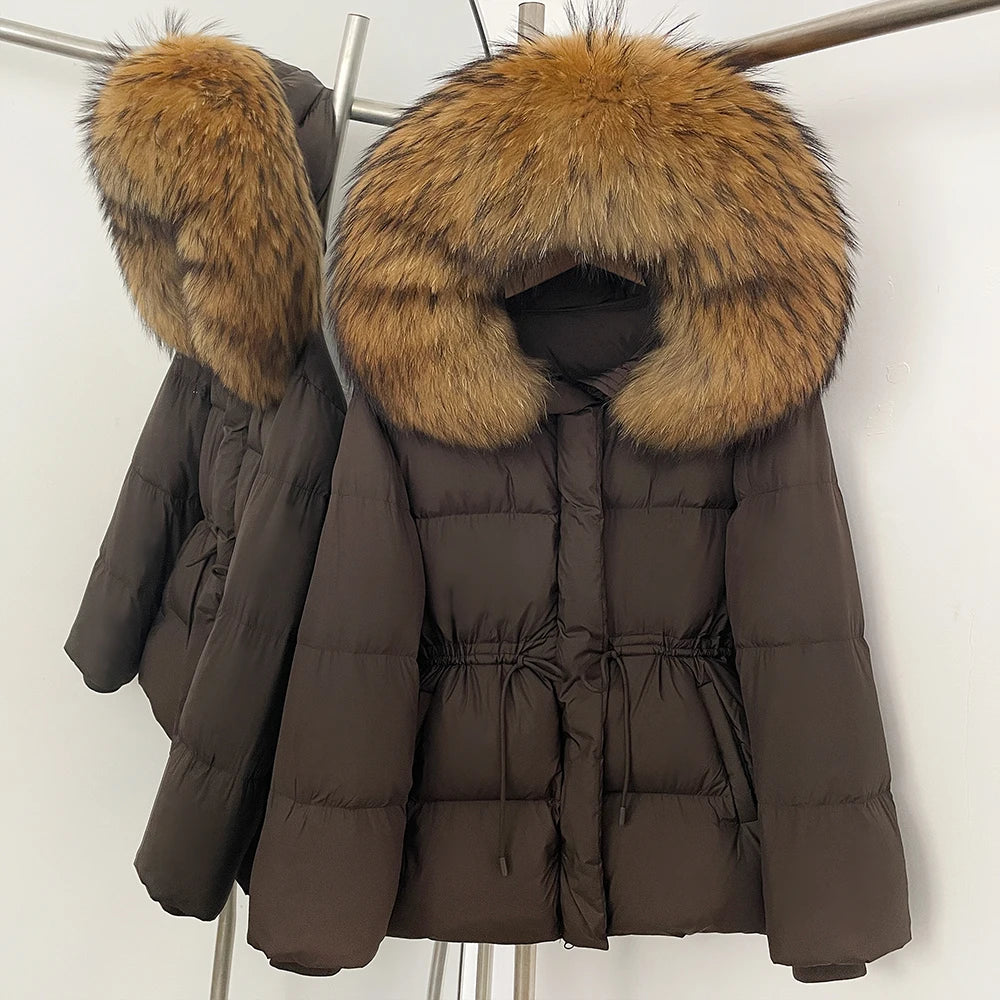 OFTBUY Hooded Long Sleeves Real Fur Duck Down Coat Female New Autumn Winter Warm Clothes Women Natural Fox Fur Puffer Jacket