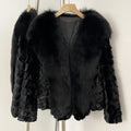 OFTBUY Short Thickened Warm Real Mink Fur Coat Female New Winter Top Clothing Women Natural Fox Fur Fluffy Outerwear Jacket Lady