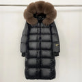 OFTBUY Natural Fox Fur Coat New Winter Clothes Women Fashion Long Hooded White Duck Down Overcoat Real Fur Puffer Jacket Female