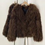 OFTBUY New Fashion Casual Clothes Women Winter Luxury Natural Fur Jacket Female Warm Thick V-neck Real Mongolia Sheep Fur Coat