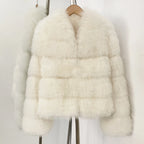 OFTBUY New Autumn Winter Clothes Women Fashion Warm Thick Real Fox Fur Jacket Female Luxury Long Natural Fur Coat Streetwear
