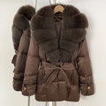 OFTBUY New Women's Winter Down Jacket Real Fox Fur Outer Clothes Female Luxury Duck Down Jacket Feather Coats and Parkas