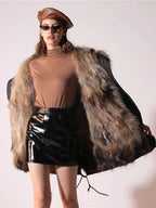 OFTBUY Real Fur Coat Winter Jacket Women Long Parka Waterproof Big Natural Raccoon Fur Collar Hood Thick Warm Real Fox Fur Liner coat