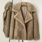 OFTBUY Winter Clothes Female Ins Hot Fashion Girls Oversized Gradient Fur Coat Women Thick Warm Outerwear Fluffy Faux Fox Fur Jacket