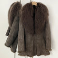 OFTBUY Medium Real Rabbit Fur Blend Coat Female New Winter Top Clothes Women Thickened Warm Natural Mongolia Sheep Fur Jacket