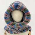 OFTBUY Thick Warm Windproof Natural Rabbit Fur Hat with Scarf Women New Winter Cute Cycling Cap Child Fluffy Rea Fur Neckerchief