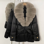 OFTBUY New Women's Winter Down Jacket Real Fox Fur Outer Clothes Female Luxury Duck Down Jacket Feather Coats and Parkas