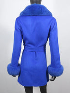 OFTBUY Double-sided Wool Coat Female New Autumn Winter Real Fox Fur Clothes Women Detachable Fur Cuffs Woolen Cashmere Jacket