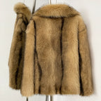 OFTBUY Chic Oversized Lapel Faux Fur Jacket - Premium Vegan Fur Winter Coat with Soft Texture
